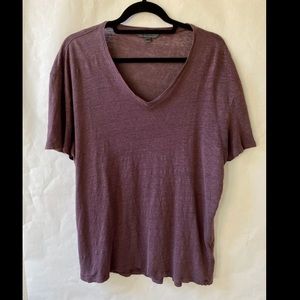 John Varvatos 100% linen v neck tee size XXL